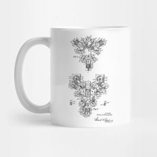 Automatic Bowling Mechanism Vintage Patent Hand Drawing Mug